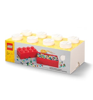 LEGO - 8 KNOBS STORAGE BRICK WHITE (1) ML